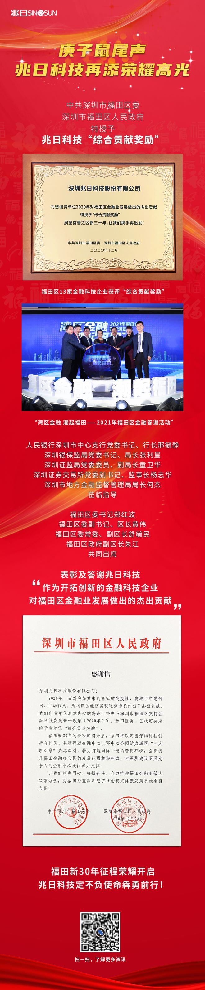 庚子鼠尾聲，兆日科技再添榮耀高光！